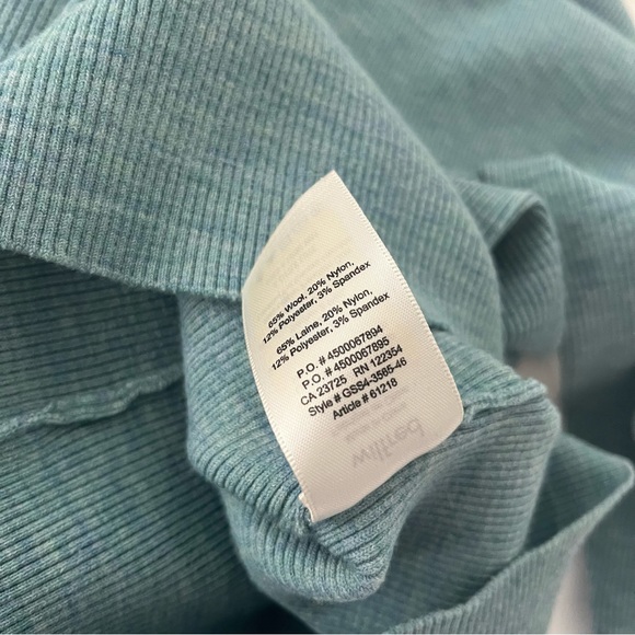 Aritzia Wilfred off shoulder blue wool sweater S - Picture 5 of 8